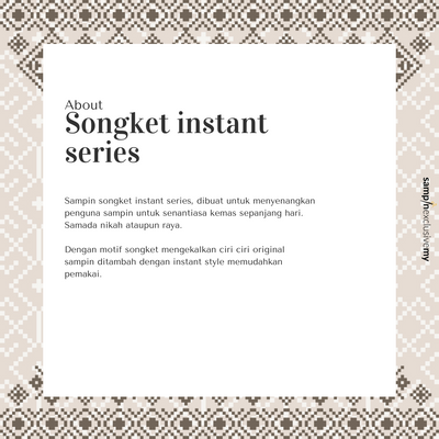 Songket Instant - Black Softblue & Silver (SI 118)