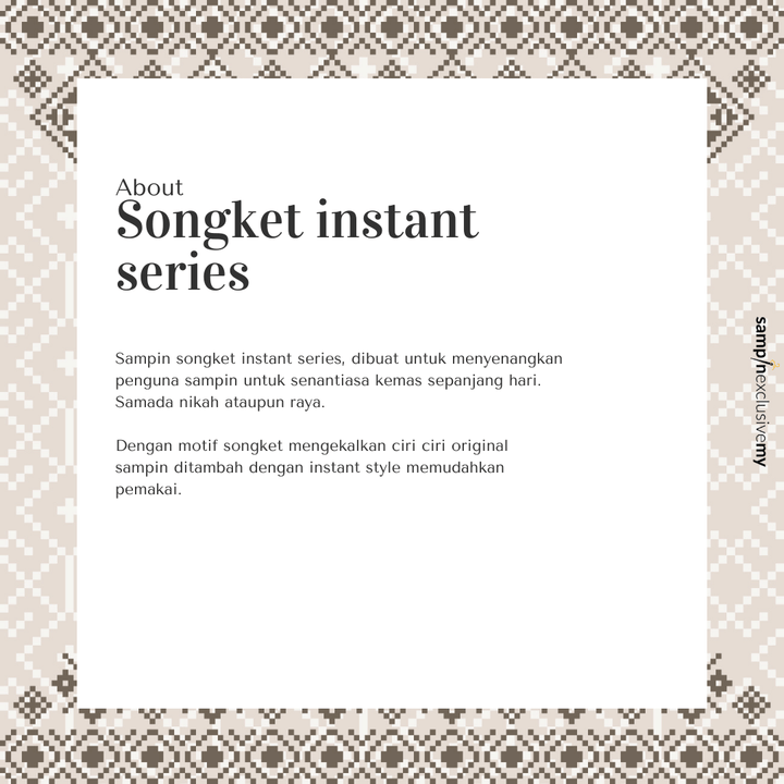 Songket Instant - Silver & Mix colour (SI 109) - SampinExclusiveMy