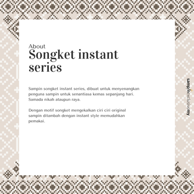 Songket Instant - Offwhite & Silver (SI 80)