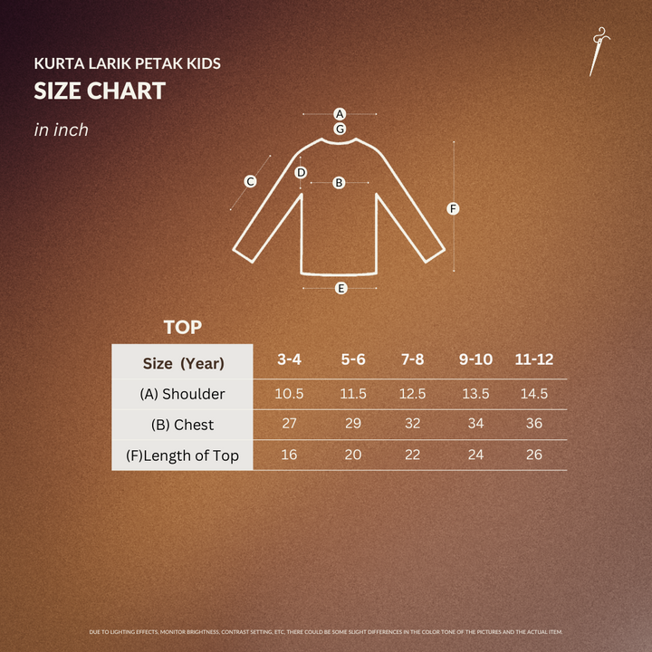 Kurta Larik Petak Kid - Moss Green