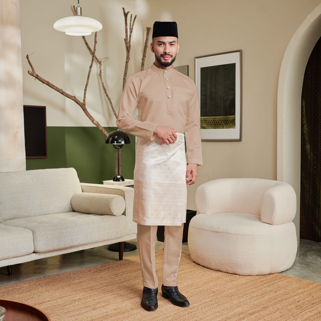 Baju Melayu Luxe - Nude