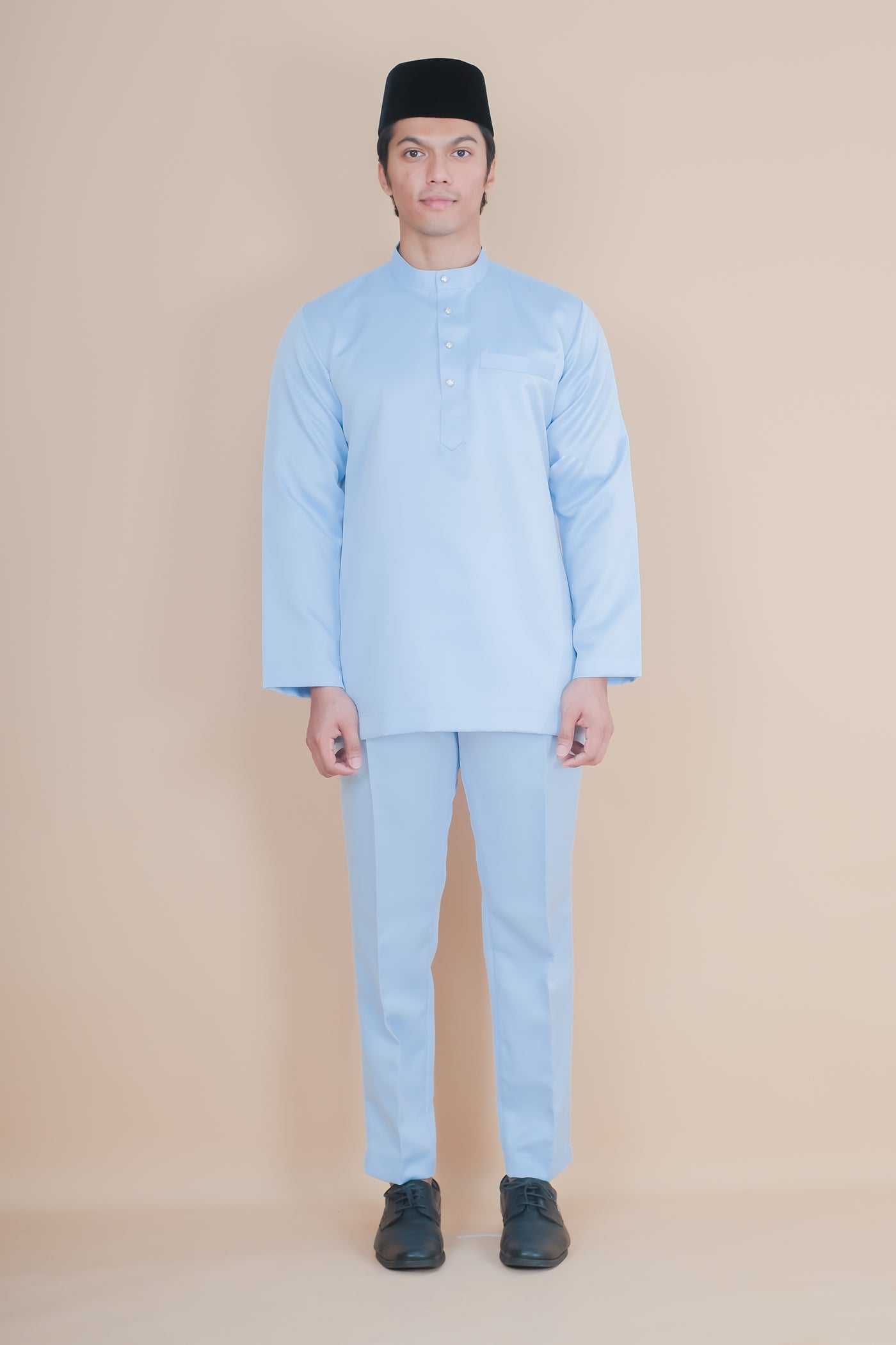 Baju Melayu Luxe - Soft Blue
