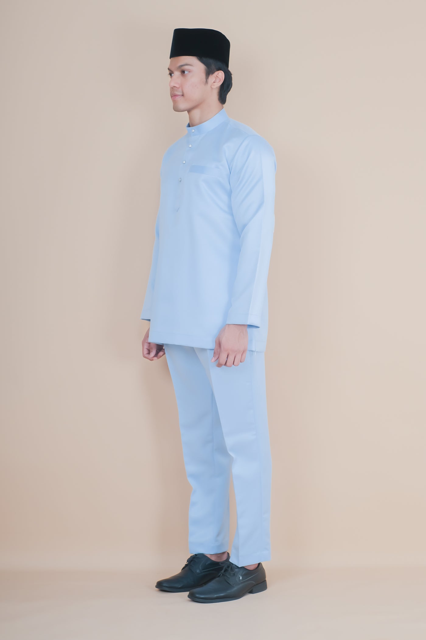 Baju Melayu Luxe - Soft Blue