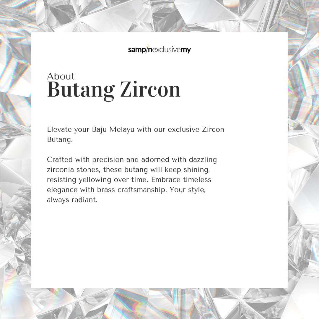 Butang zircon Sakti- Red