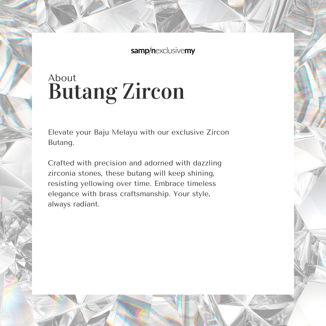 Butang zircon Hud - Red