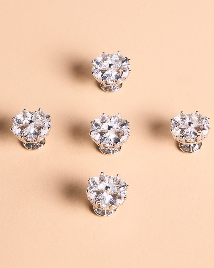 Butang zircon Jasmine - White