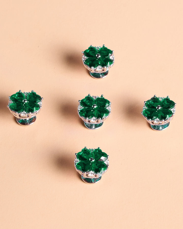 Butang zircon Jasmine - Green