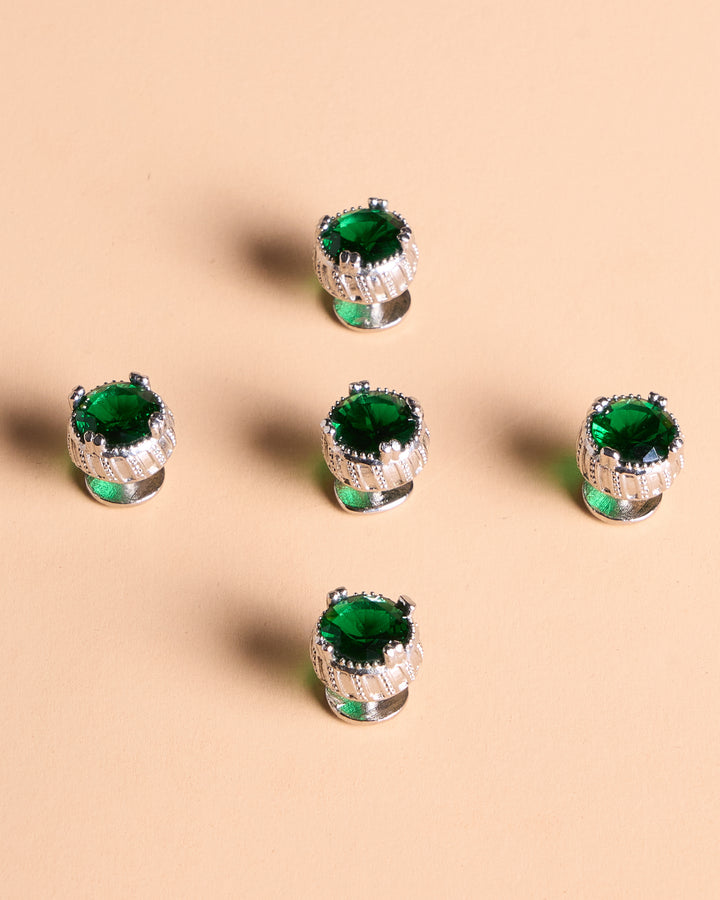 Butang zircon Hud - Green