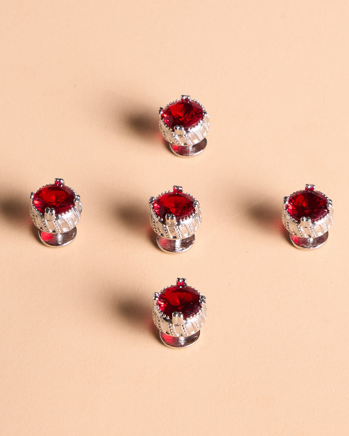 Butang zircon Hud - Red