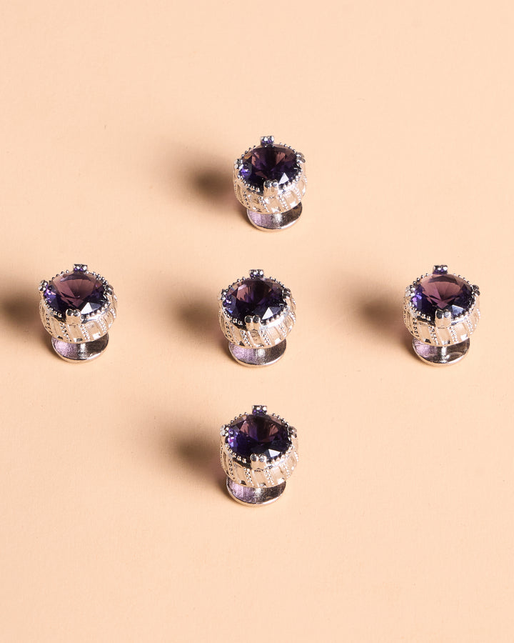 Butang zircon Hud - Purple