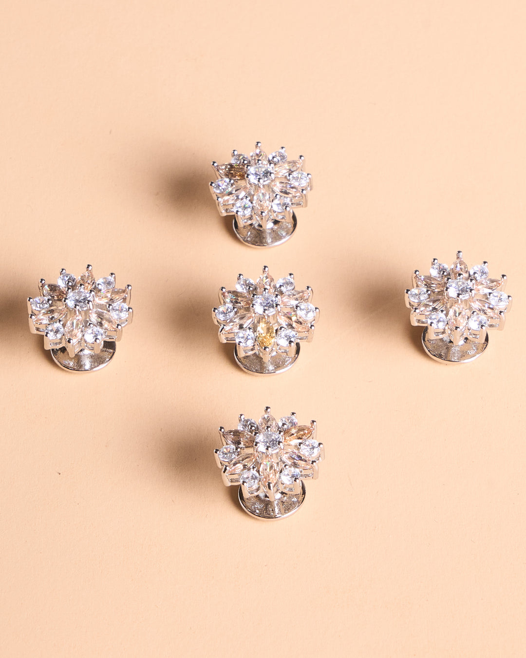 Butang zircon Sakti- Champagne - SampinExclusiveMy