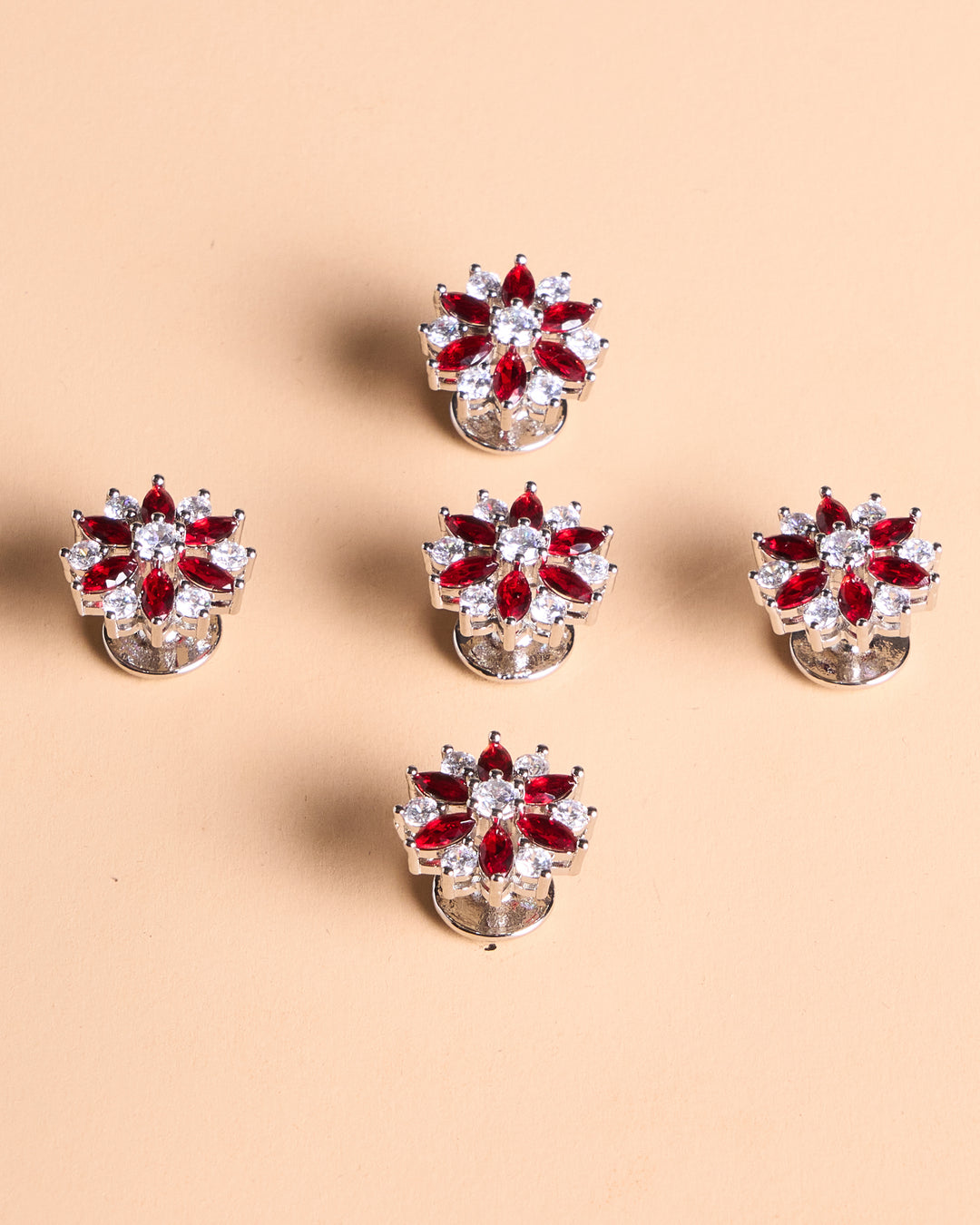 Butang zircon Sakti- Red - SampinExclusiveMy