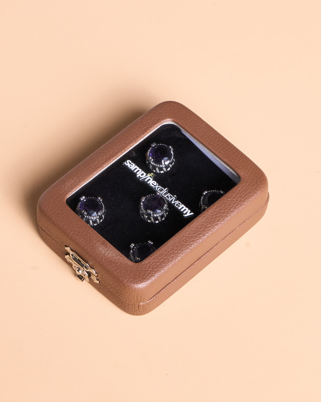 Butang zircon Hud - Purple
