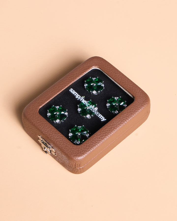 Butang zircon Jasmine - Green