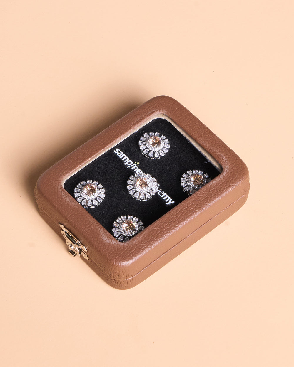 Butang zircon Arjuna - Champagne - SampinExclusiveMy