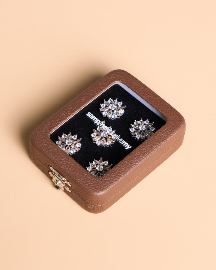 Butang zircon Sakti- Champagne - SampinExclusiveMy
