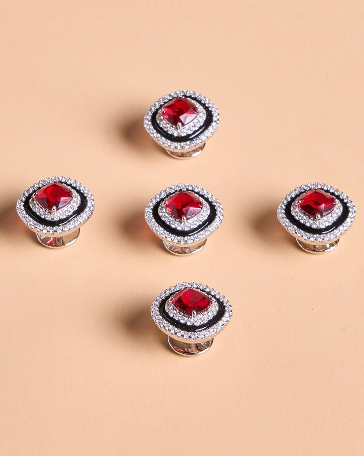 Butang zircon Kencana - Red - SampinExclusiveMy