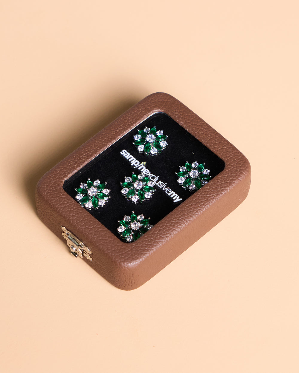 Butang zircon Sakti - Green - SampinExclusiveMy