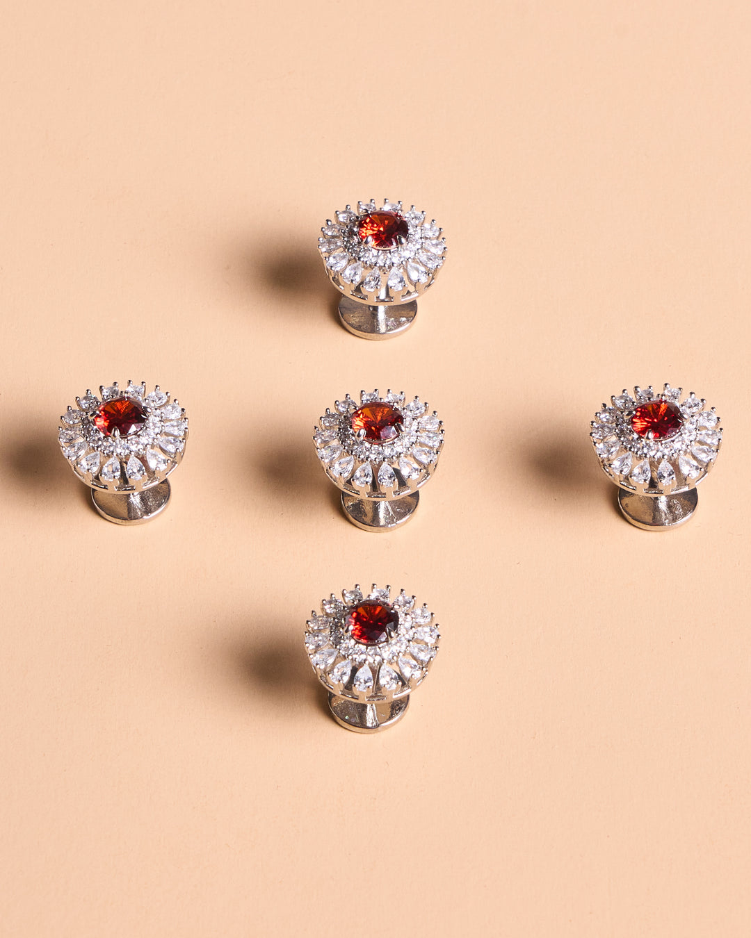 Butang zircon Arjuna - Red - SampinExclusiveMy
