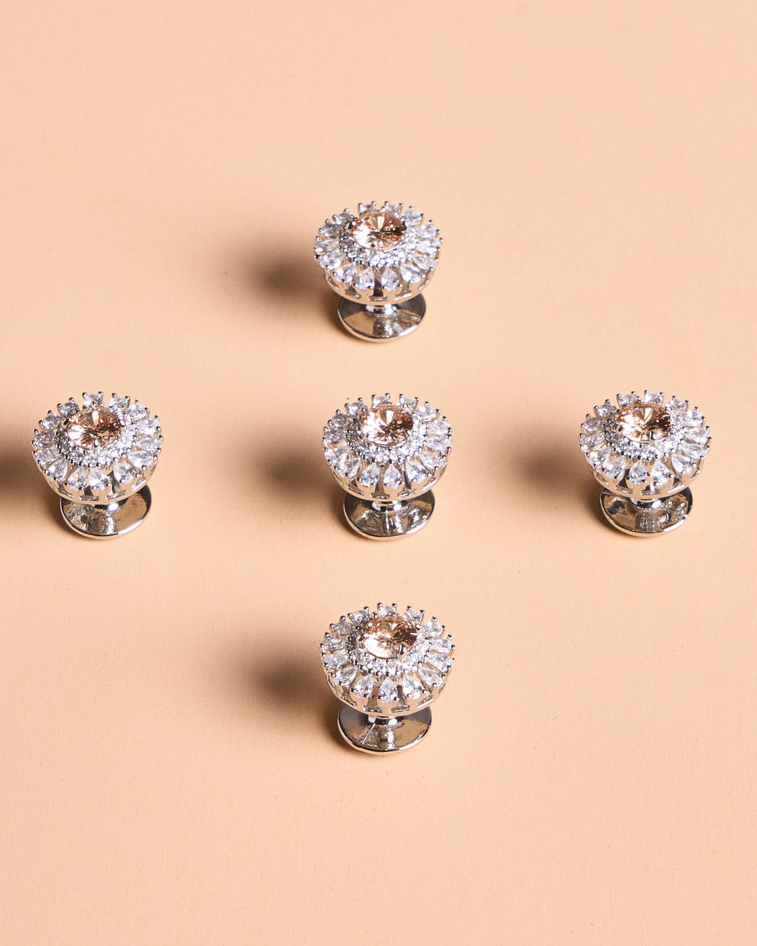 Butang zircon Arjuna - Champagne - SampinExclusiveMy