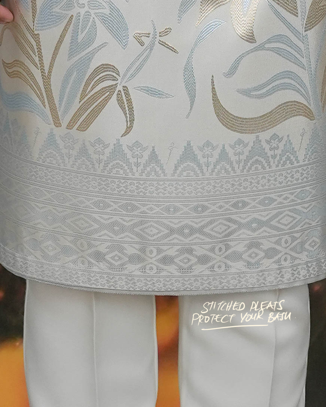 Cenderawasih Original Sampin Adult - Soft Gold & Blue