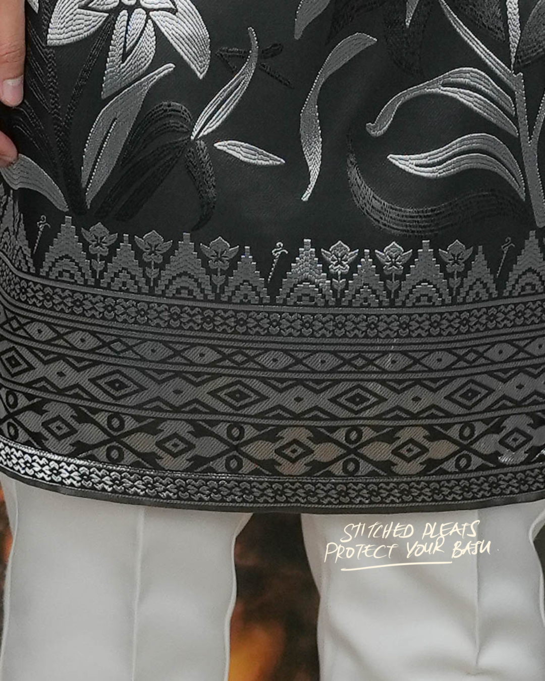 Cenderawasih Original Sampin Adult - Black & Silver