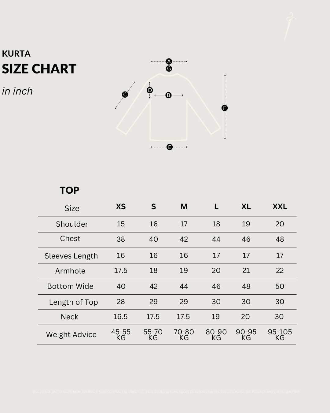 Kurta Larik Petak - Soft Grey