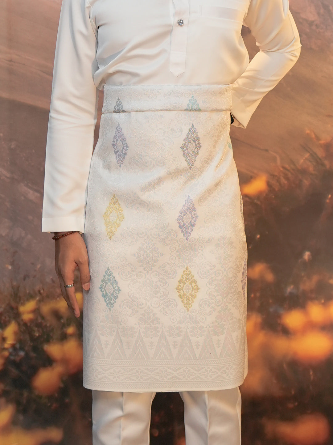 Sampin Eleanor 839 - Offwhite Silver & Mix Colour