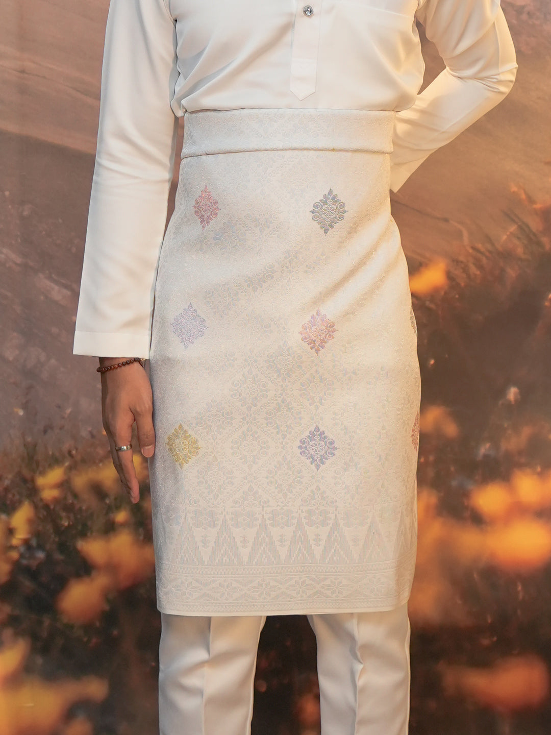 Sampin Eleanor 844 - Offwhite Silver & Mix Colour