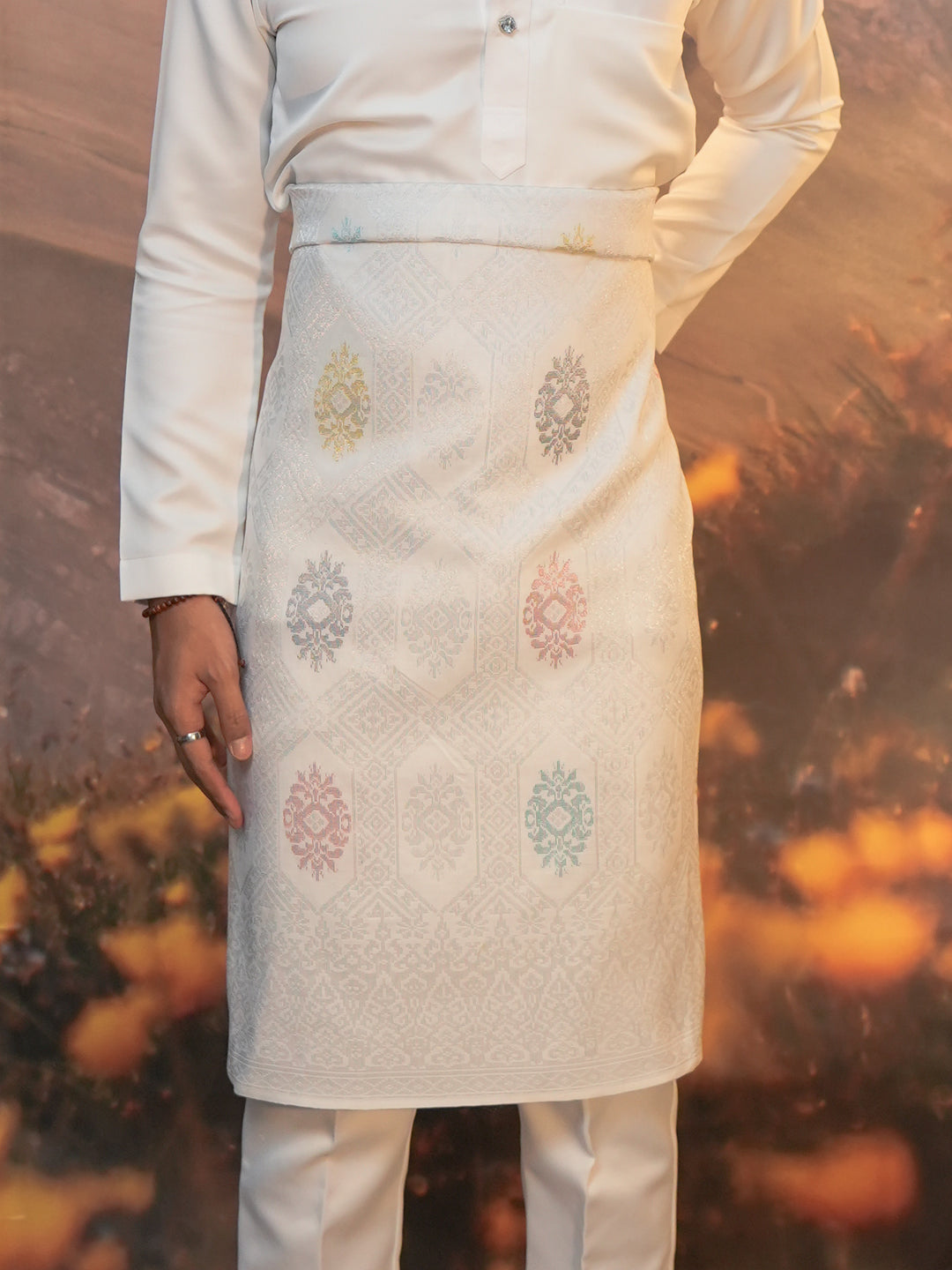 Sampin Eleanor 855 - Offwhite Silver & Mix Colour