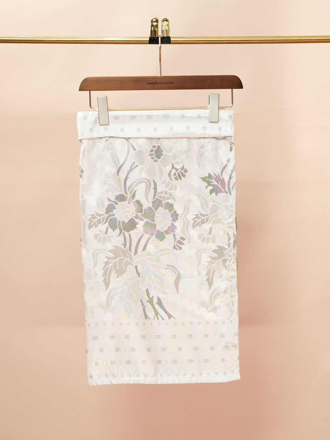 Bunga Raya Instant Sampin Adult - Offwhite & Silver