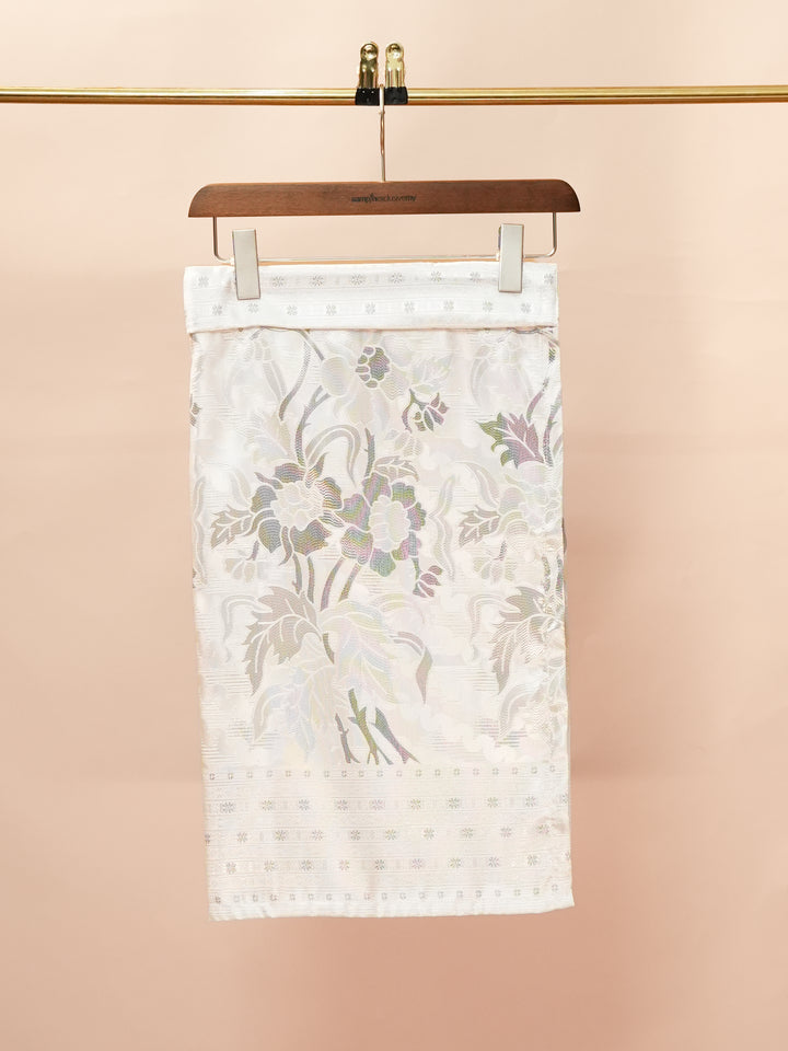 Bunga Raya Instant Sampin Adult - Offwhite & Silver