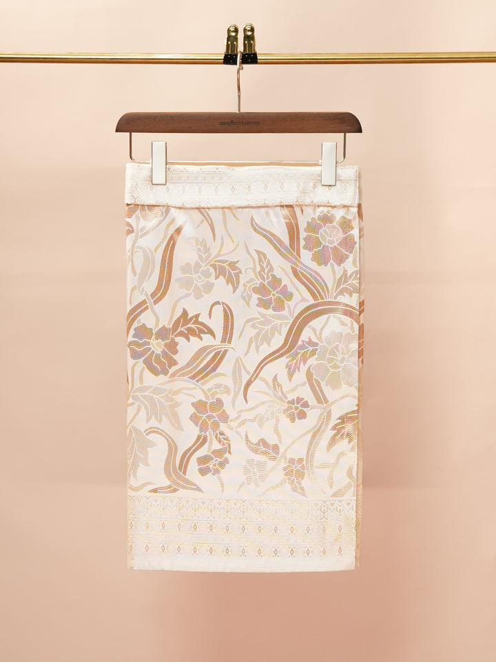 Anyaman Lestari Instant Sampin Adult - Offwhite & Gold