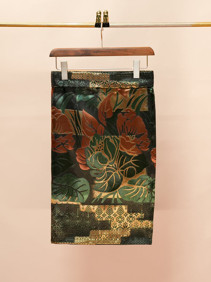Leka Pantai Instant Sampin Adult - Green & Gold
