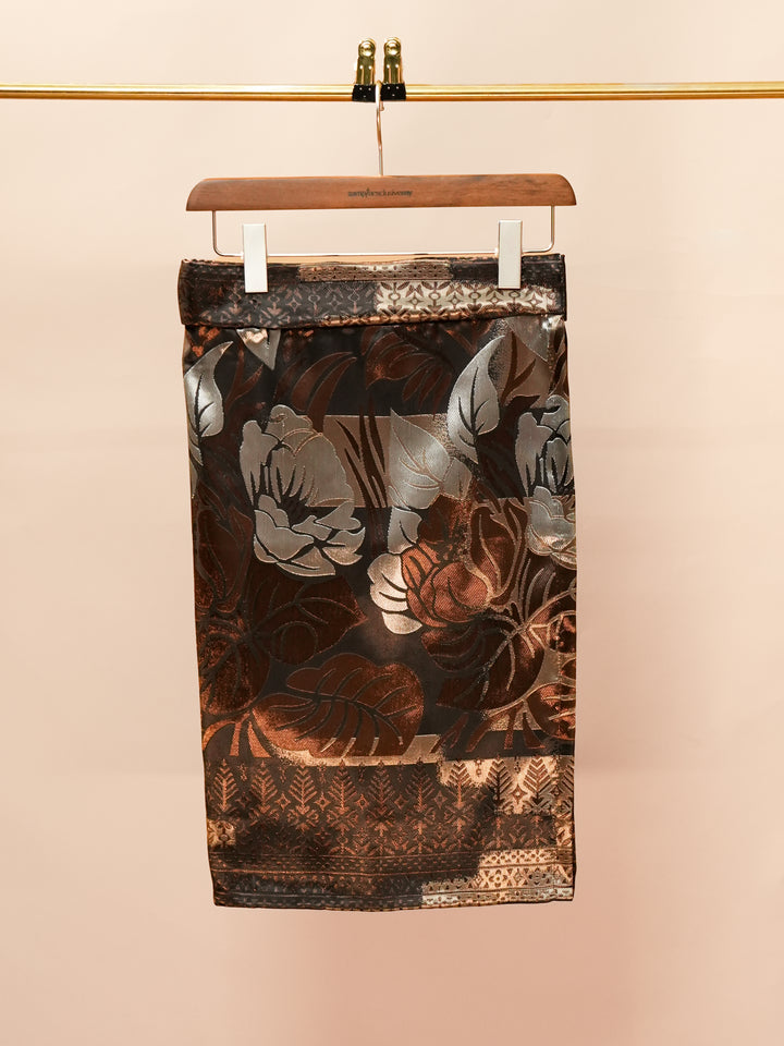 Leka Pantai Instant Sampin Adult - Brown & Silver