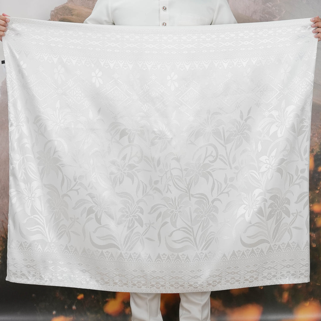 Cenderawasih Original Sampin Adult - Offwhite & Silver