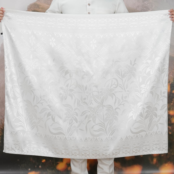 Cenderawasih Original Sampin Adult - Offwhite & Silver