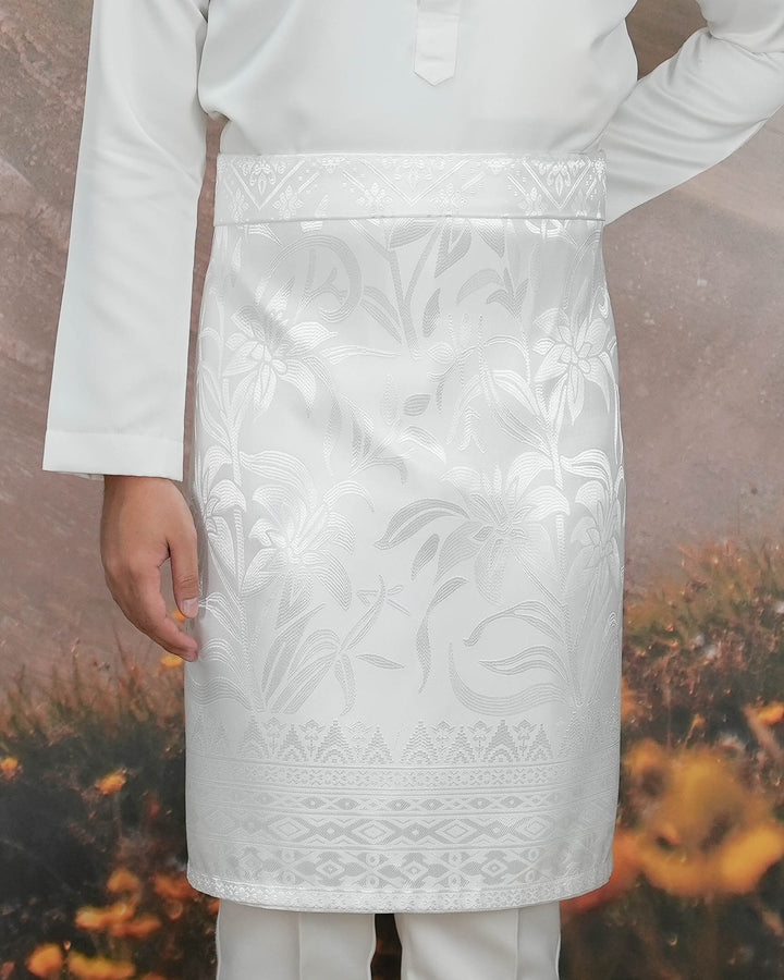 Cenderawasih Original Sampin Adult - Offwhite & Silver