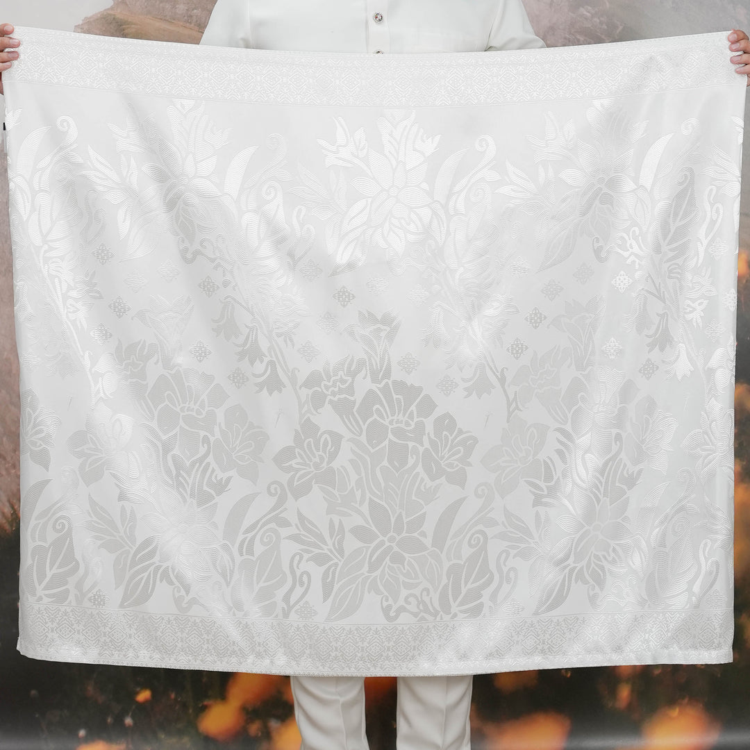 Mawar Original Sampin Adult - Offwhite & Silver