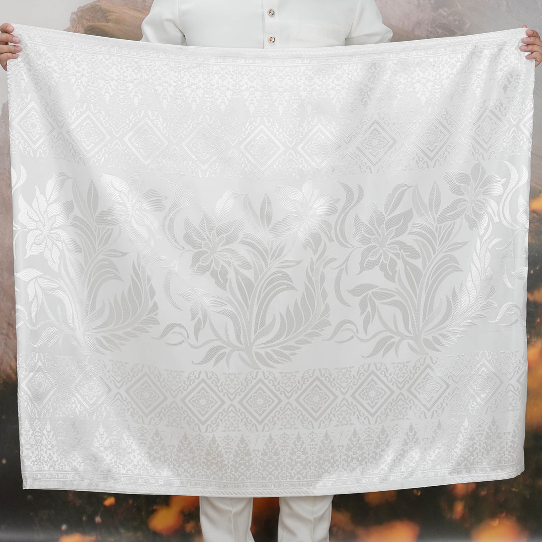 Teratai Original Sampin Adult - Offwhite & Silver