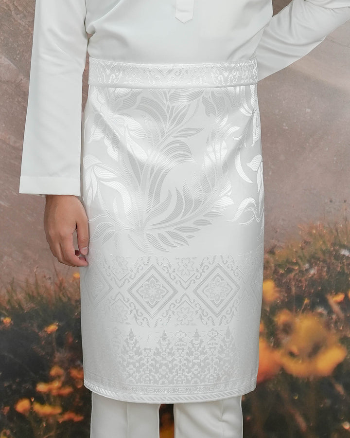 Teratai Original Sampin Adult - Offwhite & Silver
