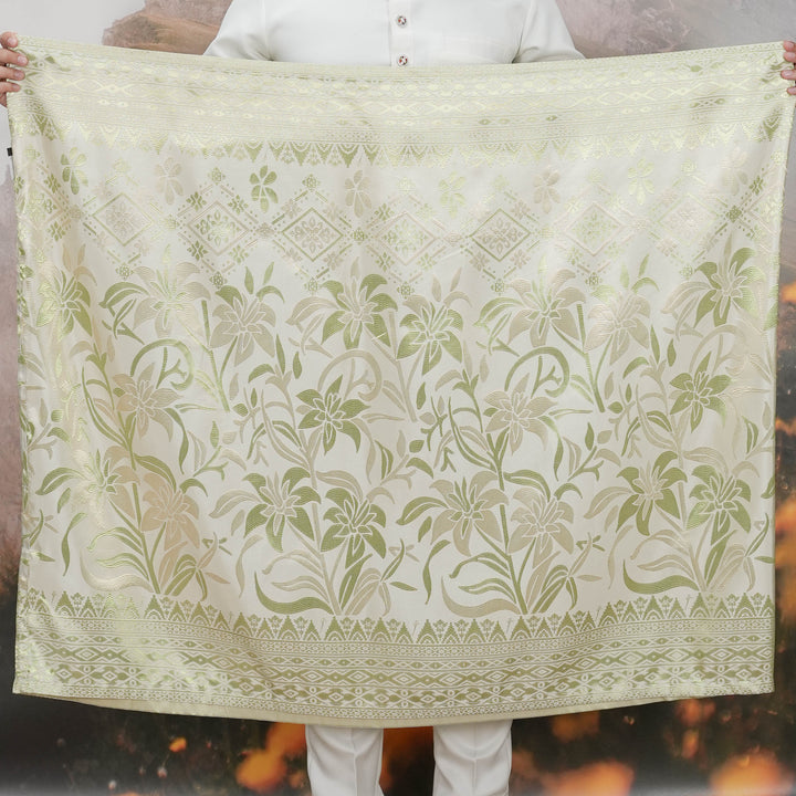 Cenderawasih Original Sampin Adult - Offwhite & Soft Green