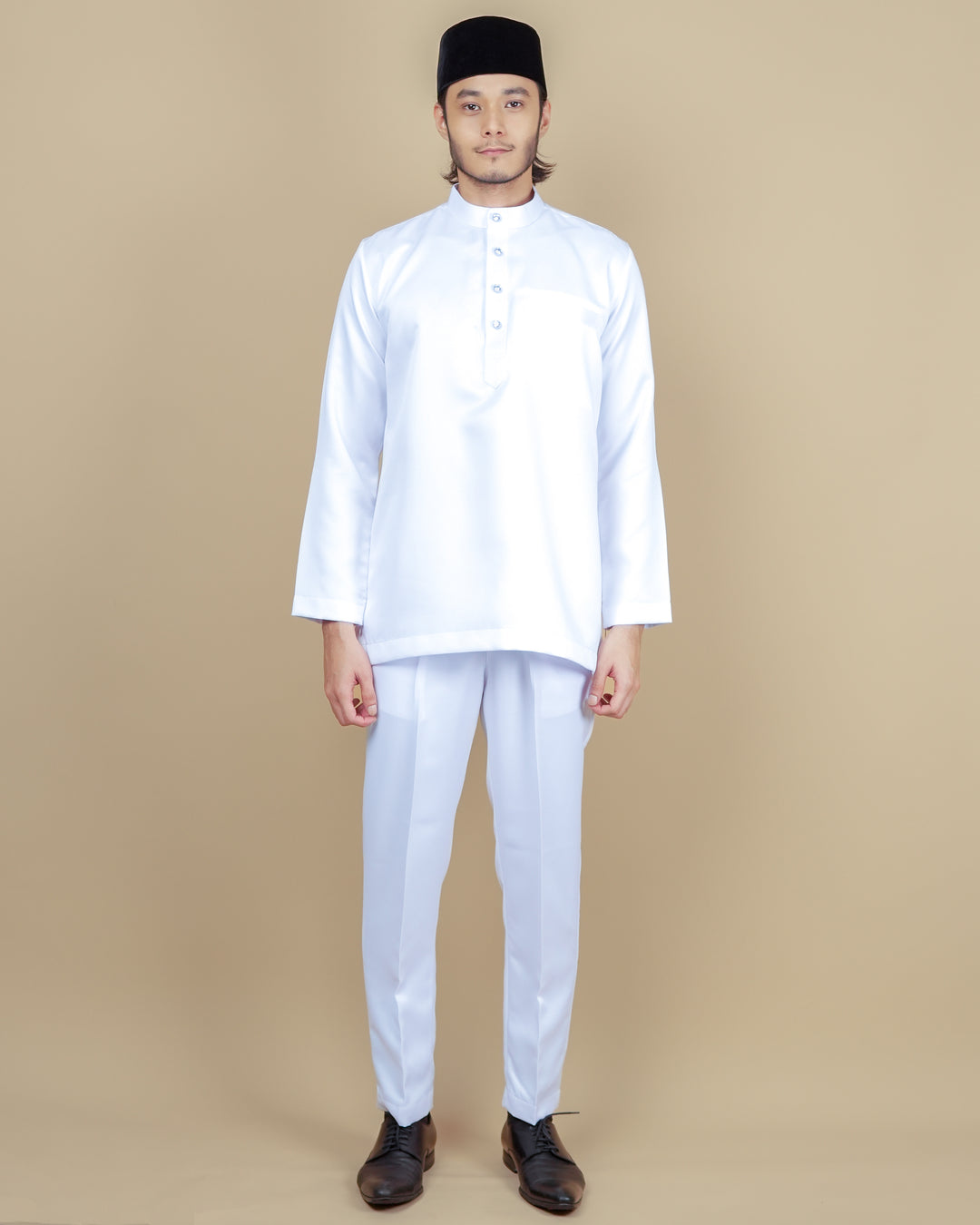 Baju Melayu Luxe - Pure White - SampinExclusiveMy