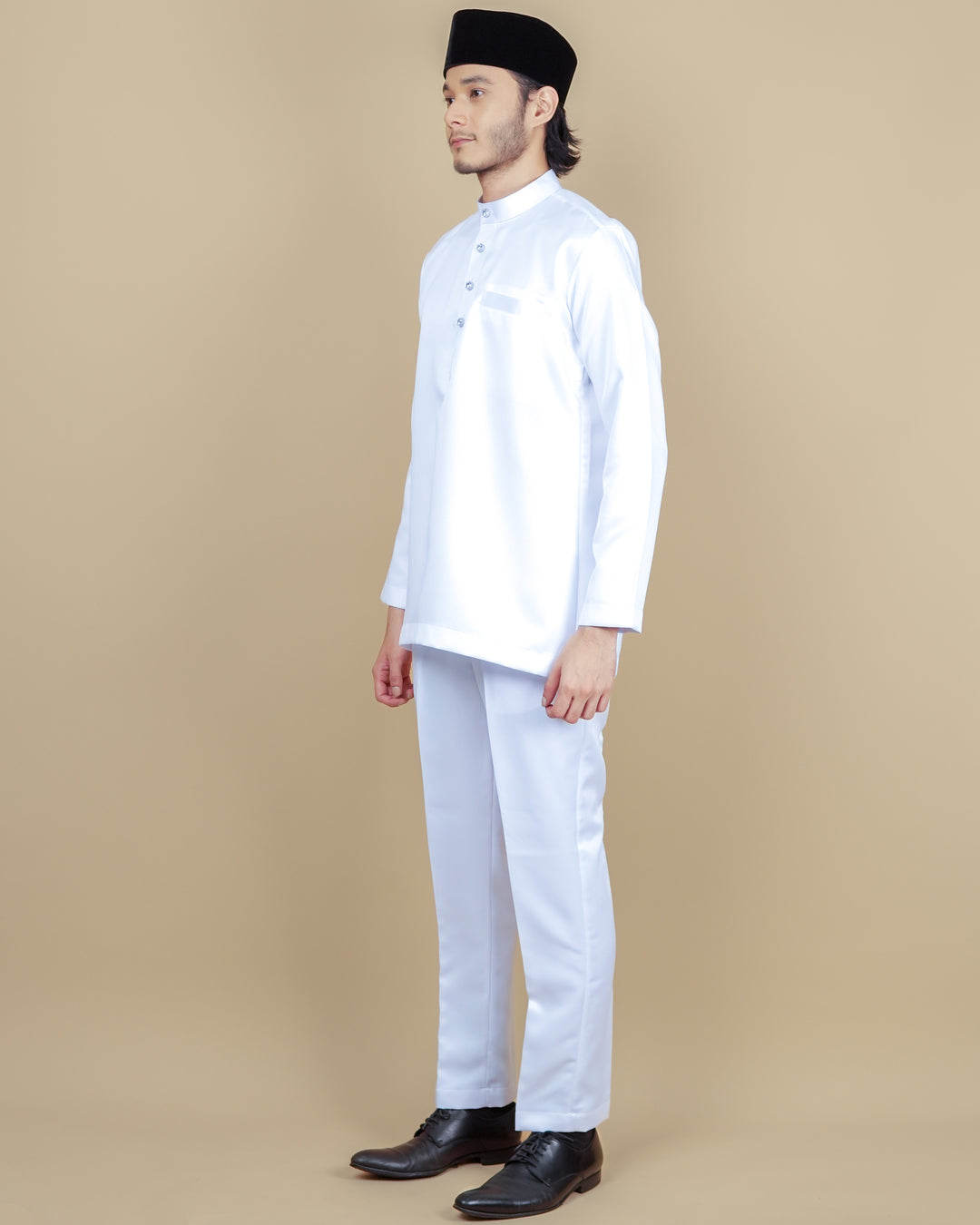 Baju Melayu Luxe - Pure White - SampinExclusiveMy