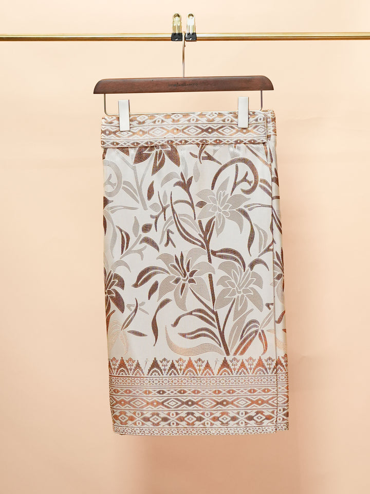 Cenderawasih Instant Sampin Adult - Offwhite & Brown