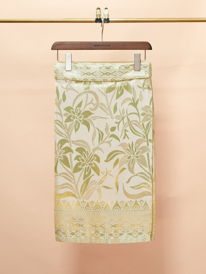 Cenderawasih Instant Sampin Adult - Offwhite & Soft Green