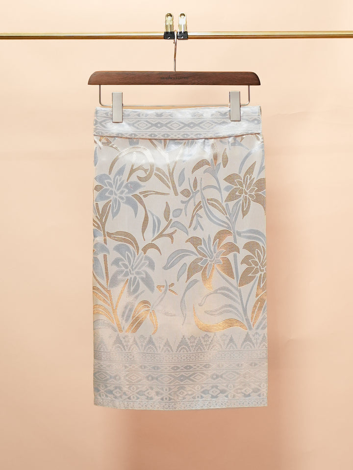 Cenderawasih Instant Sampin Adult - Soft Gold & Blue