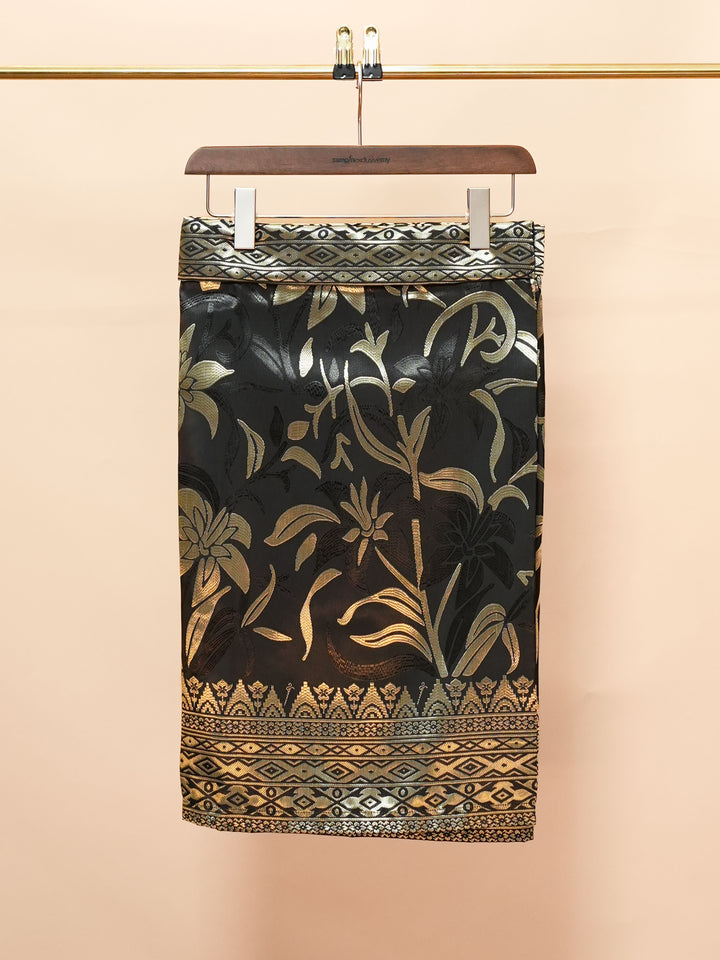 Cenderawasih Instant Sampin Adult - Black & Gold