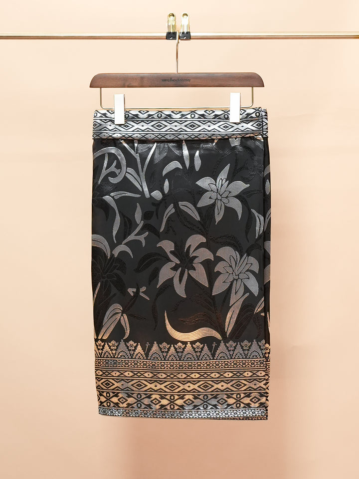Cenderawasih Instant Sampin Adult - Black & Silver