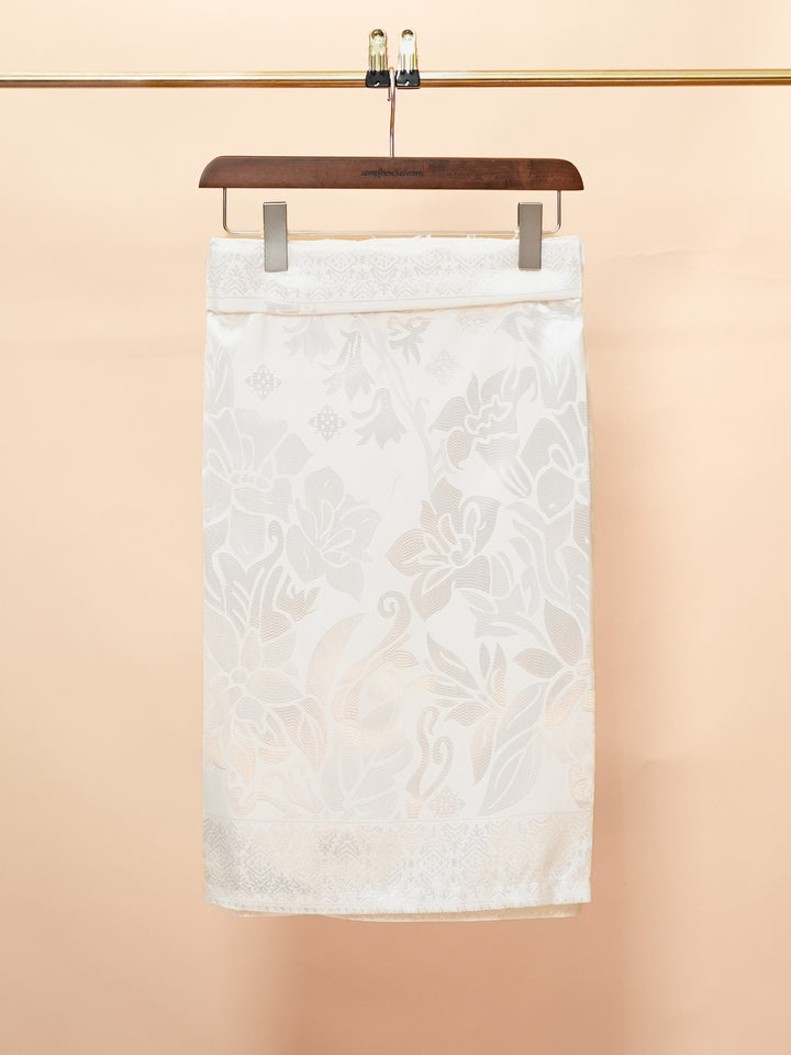 Mawar Instant Sampin Adult - Offwhite & Silver